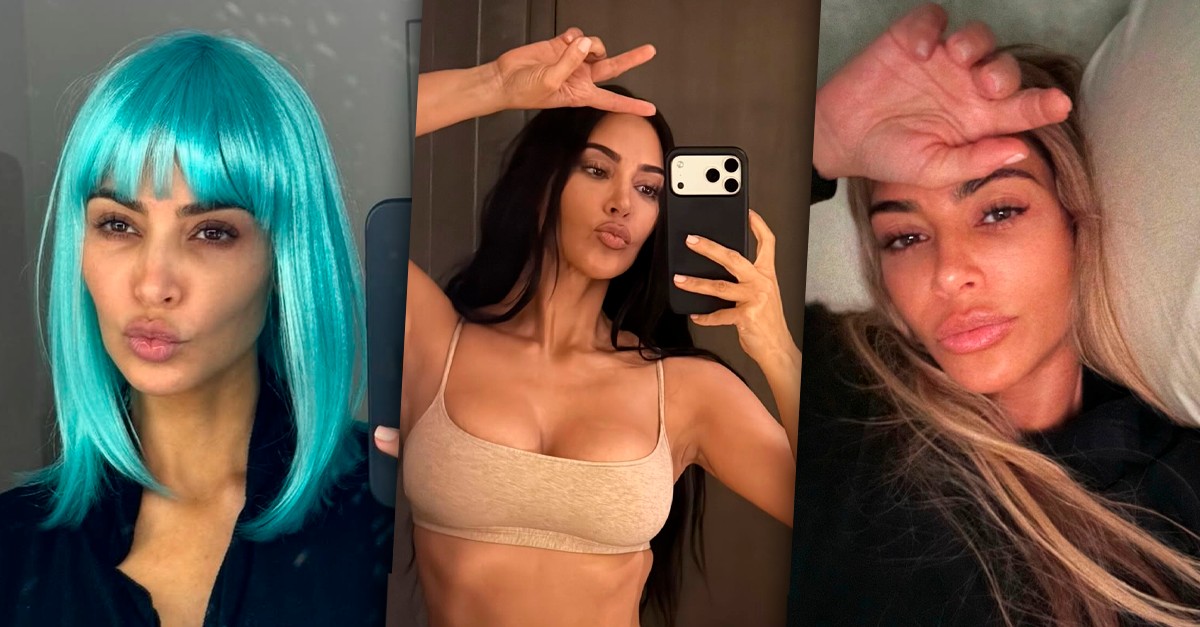 Kim Kardashian reúne selfies com looks decotados e mudança no visual; veja fotos