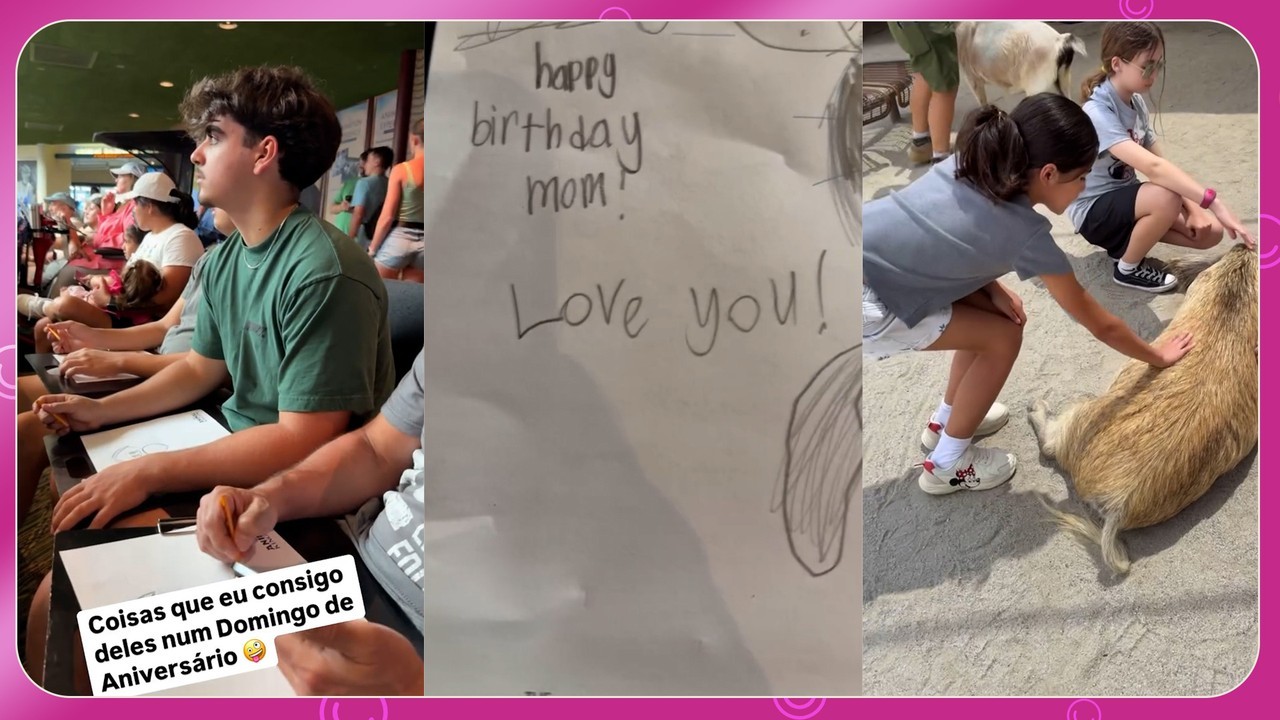 Nivea Stelmann comemora 51 anos com a família em parque de Orlando