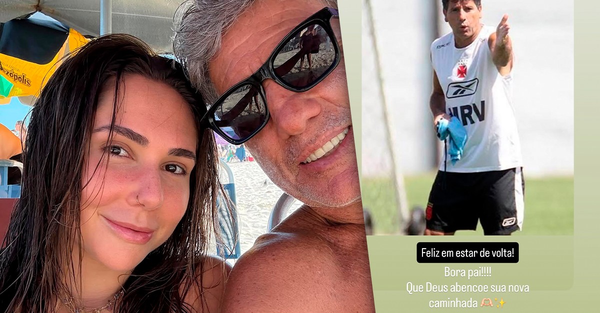 Carol Portaluppi vibra com retorno de Renato Gaúcho ao Vasco: 'Bora pai!!!!'