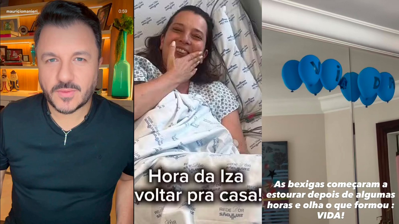Com a esposa já em casa após AVC, Mauricio Manieri agradece apoio: 'Milagre em nossas vidas'