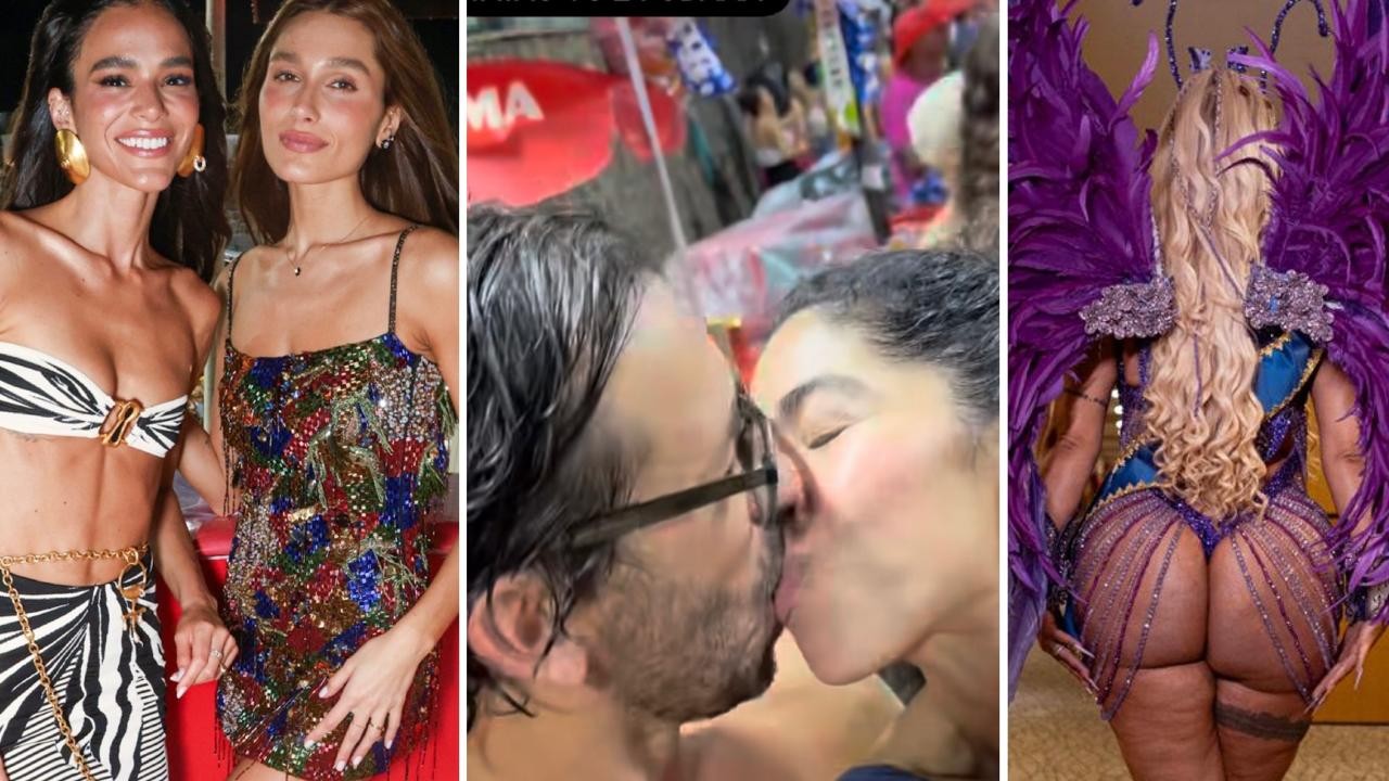 Marquezine sarada, musa sem costelas, beijaço de famosos; veja babados do 1º dia de Carnaval