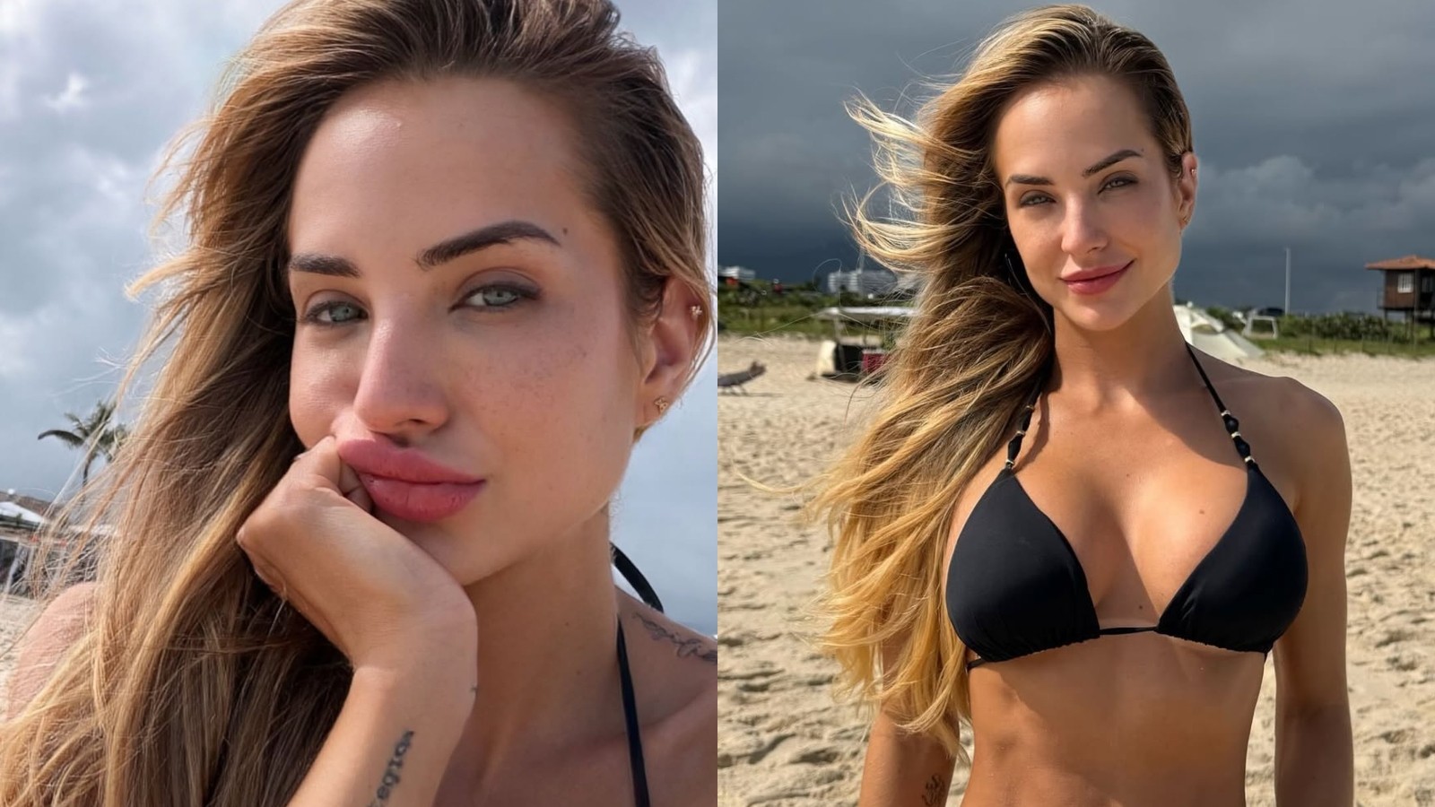 Antes do Desfile das Campeãs, Gabi Martins aproveita tarde na praia