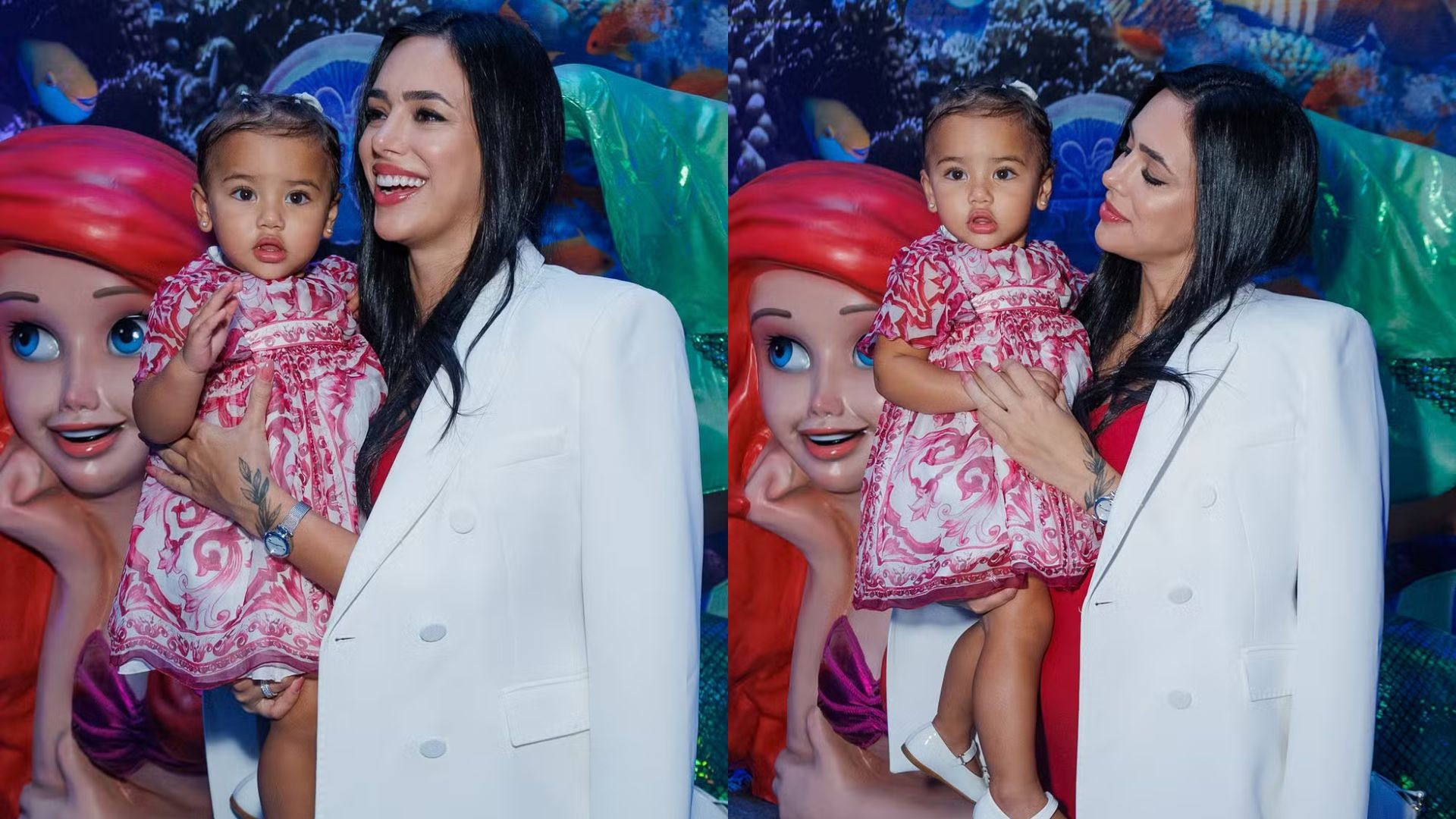 Bruna Biancardi leva Mavie à festa de 5 anos da filha de Cocielo e Tata