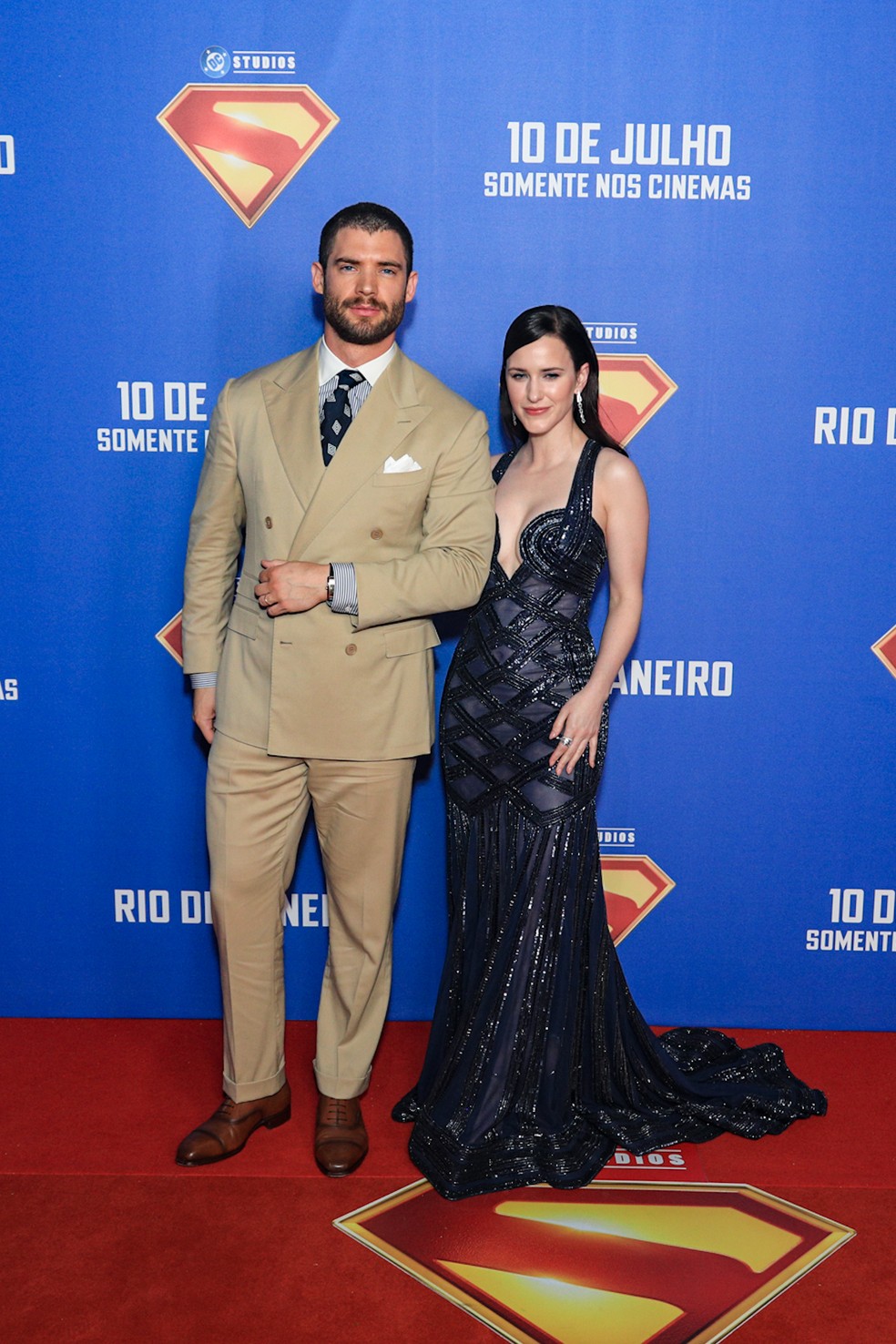 David Corenswet e Rachel Brosnahan — Foto: Victor Chapetta/AgNews