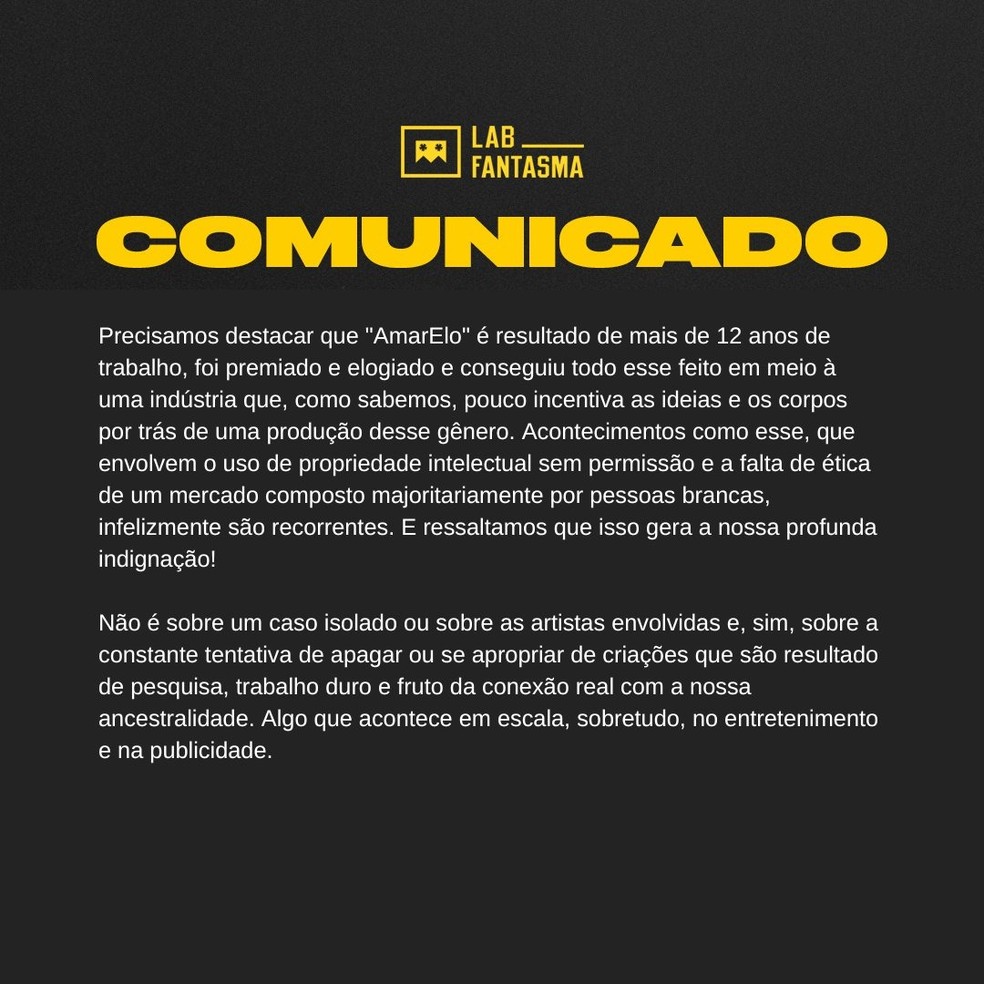 Laboratório Fantasma se manifesta após polêmica de plágio com Juliette e Duda Beat — Foto: Reprodução: X