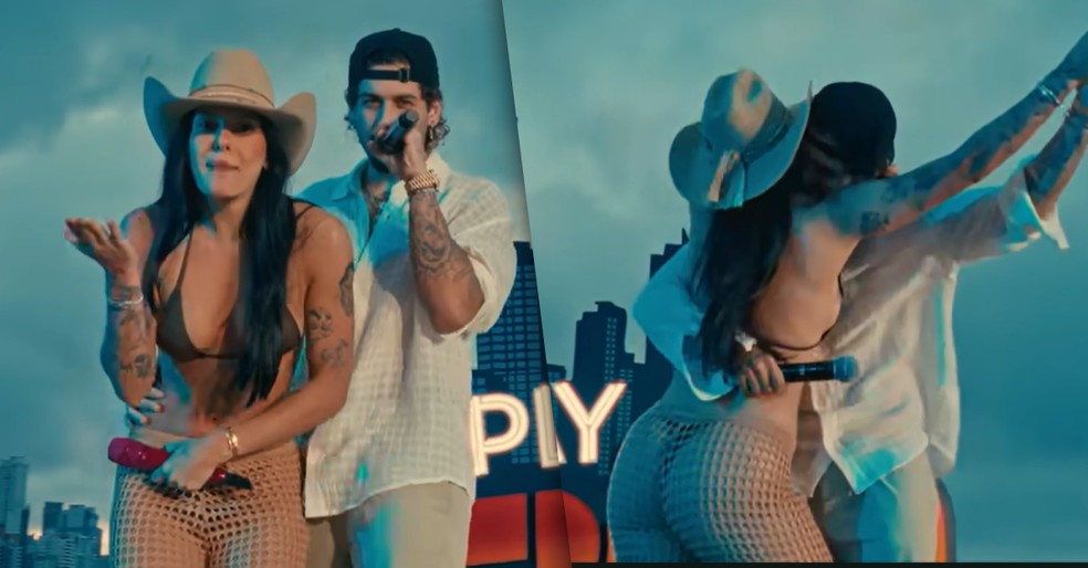 Sintonia de Ana Castela e Z Felipe em novo clipe chama ateno da web  Foto: Reproduo: YouTube