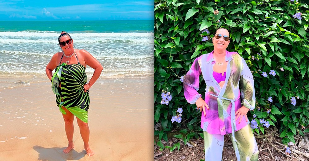 Antes e depois de Margareth Serrão — Foto: Instagram