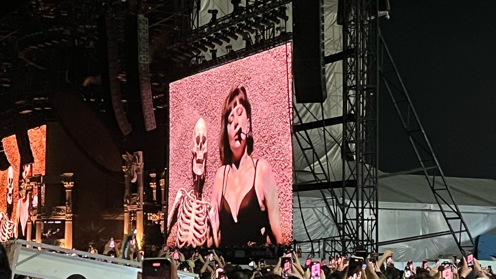 Lady Gaga ensaia em Copacabana — Foto: Nathalia Aciolly/gshow