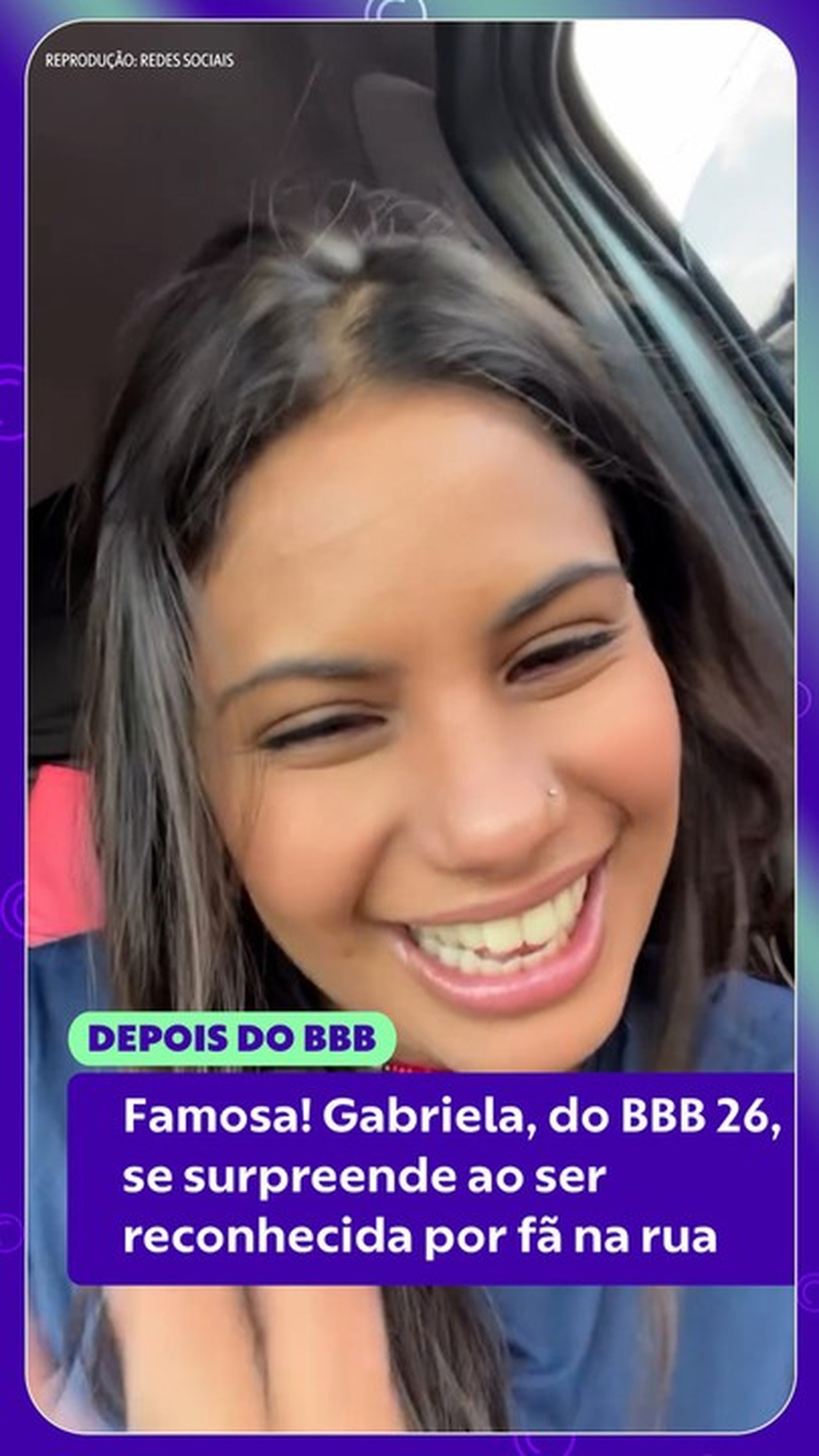 Famosa! Gabriela, do BBB 26, se surpreende ao ser reconhecida por fã na rua