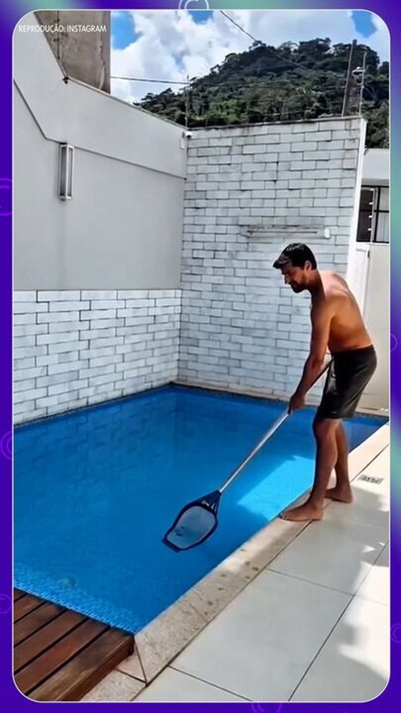 Alberto Cowboy brinca com Jonas Sulzbach em vídeo na piscina: 'Matando a saudade'