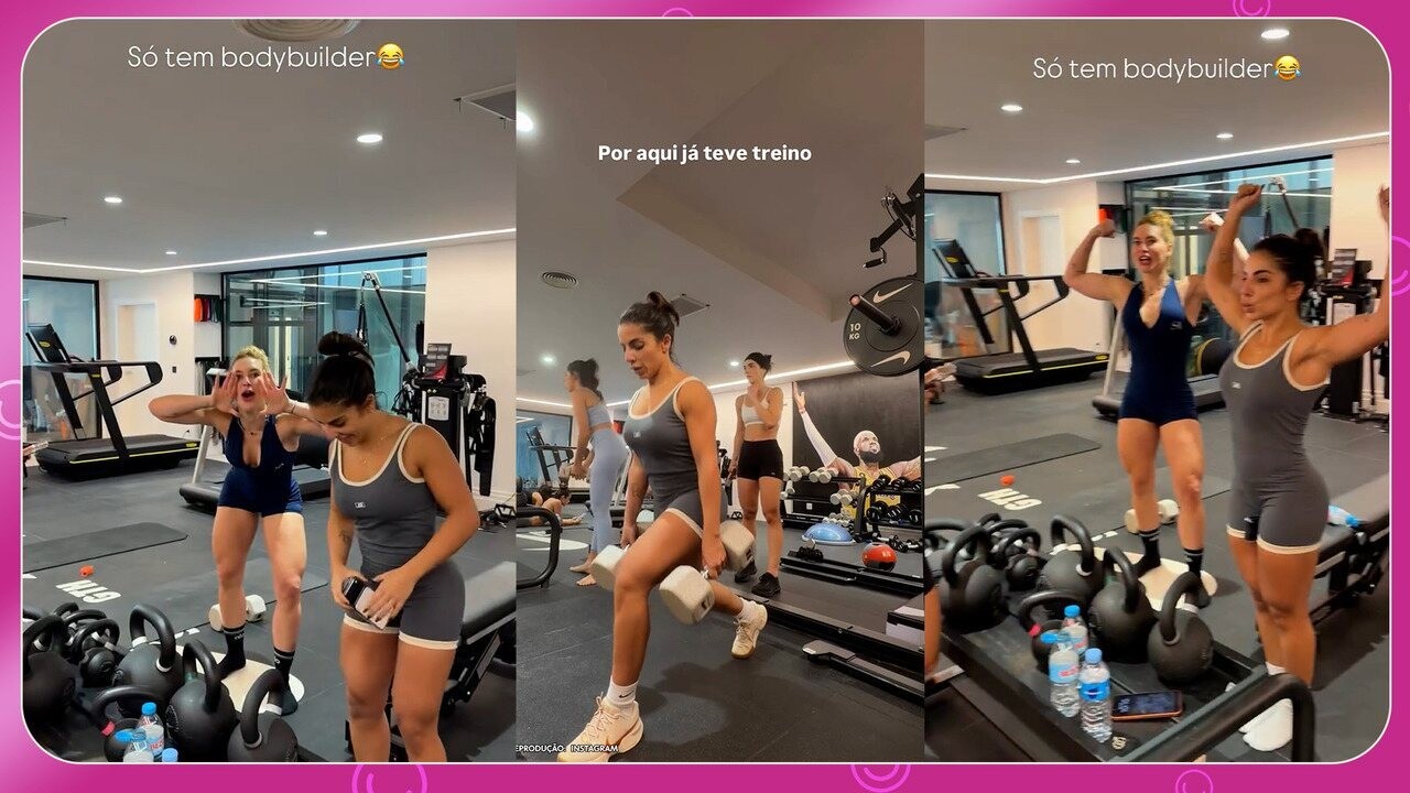 Animada, Virginia Fonseca treina com amigas e declara: 'Só bodybuilder'