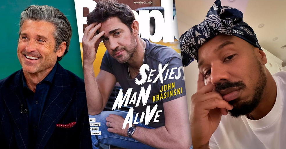 Patrick Dempsey e Michael B. Jordan já foram eleitos os homens mais sexy do mundo pela revista 'People' — Foto: Instagram/People