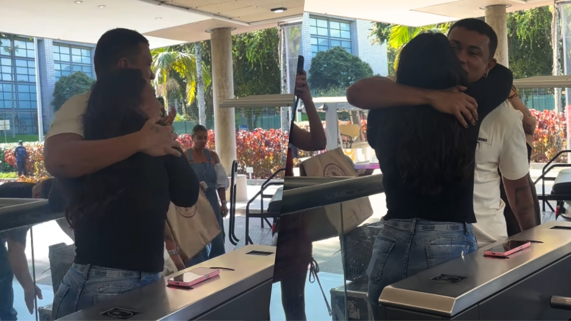 Chaiany e Xamã se encontram no Estúdios Globo