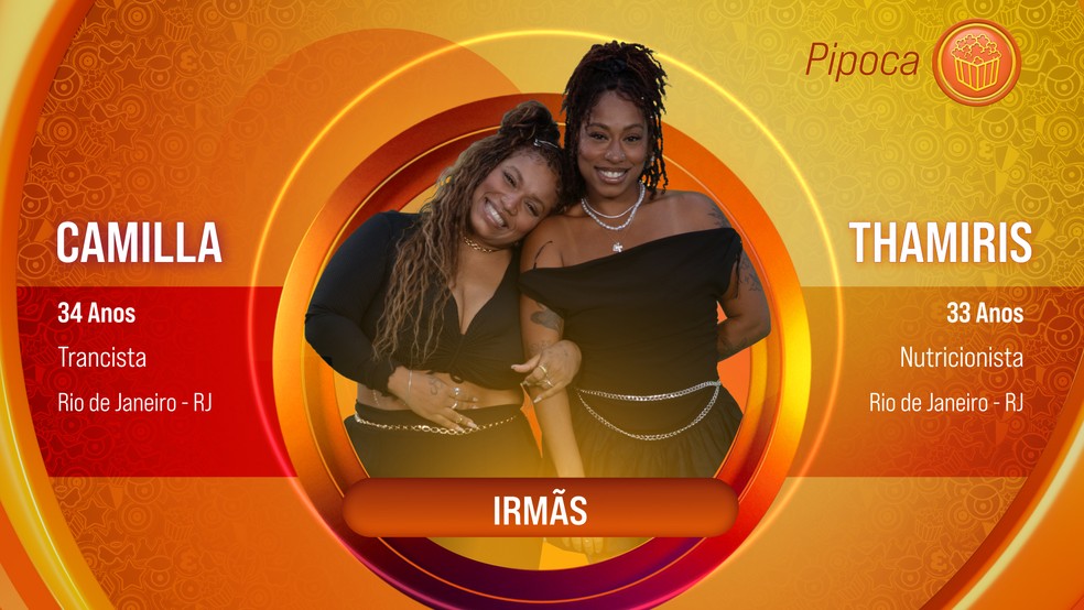 Camilla e Thamiris formam a terceira dupla do BBB 25 — Foto: Globo