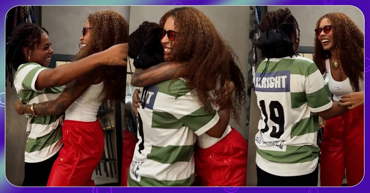 Ex-sisters do BBB 25, Thamiris e Giovanna se encontram no São Paulo Fashion Week