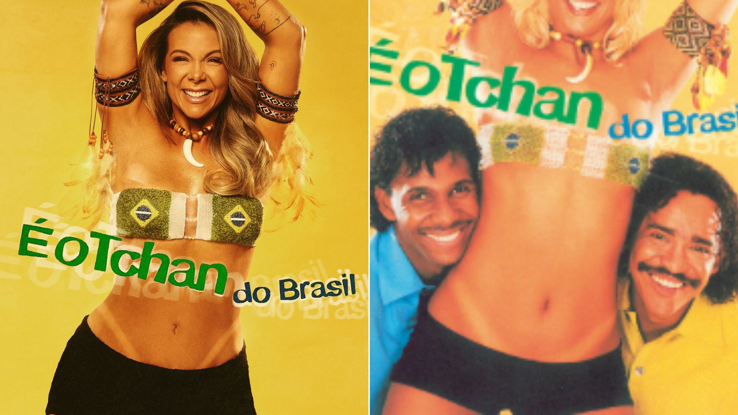 Carla Perez recria capa icônica de disco do É O Tchan | Gshow