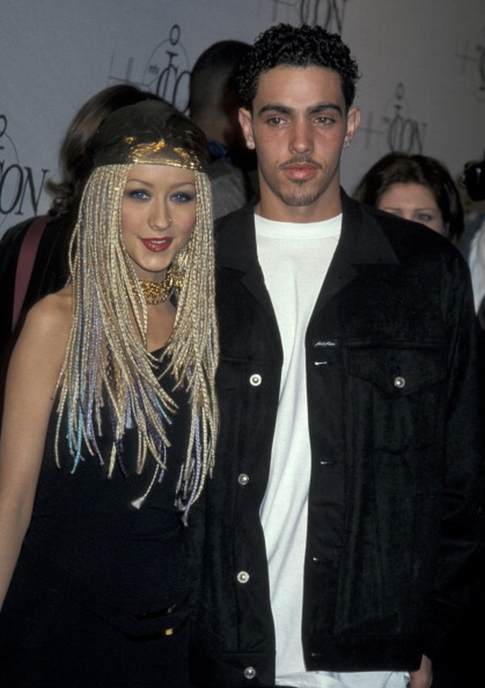 Christina Aguilera e Jorge Santos — Foto: Ron Galella/Ron Galella Collection via Getty Images