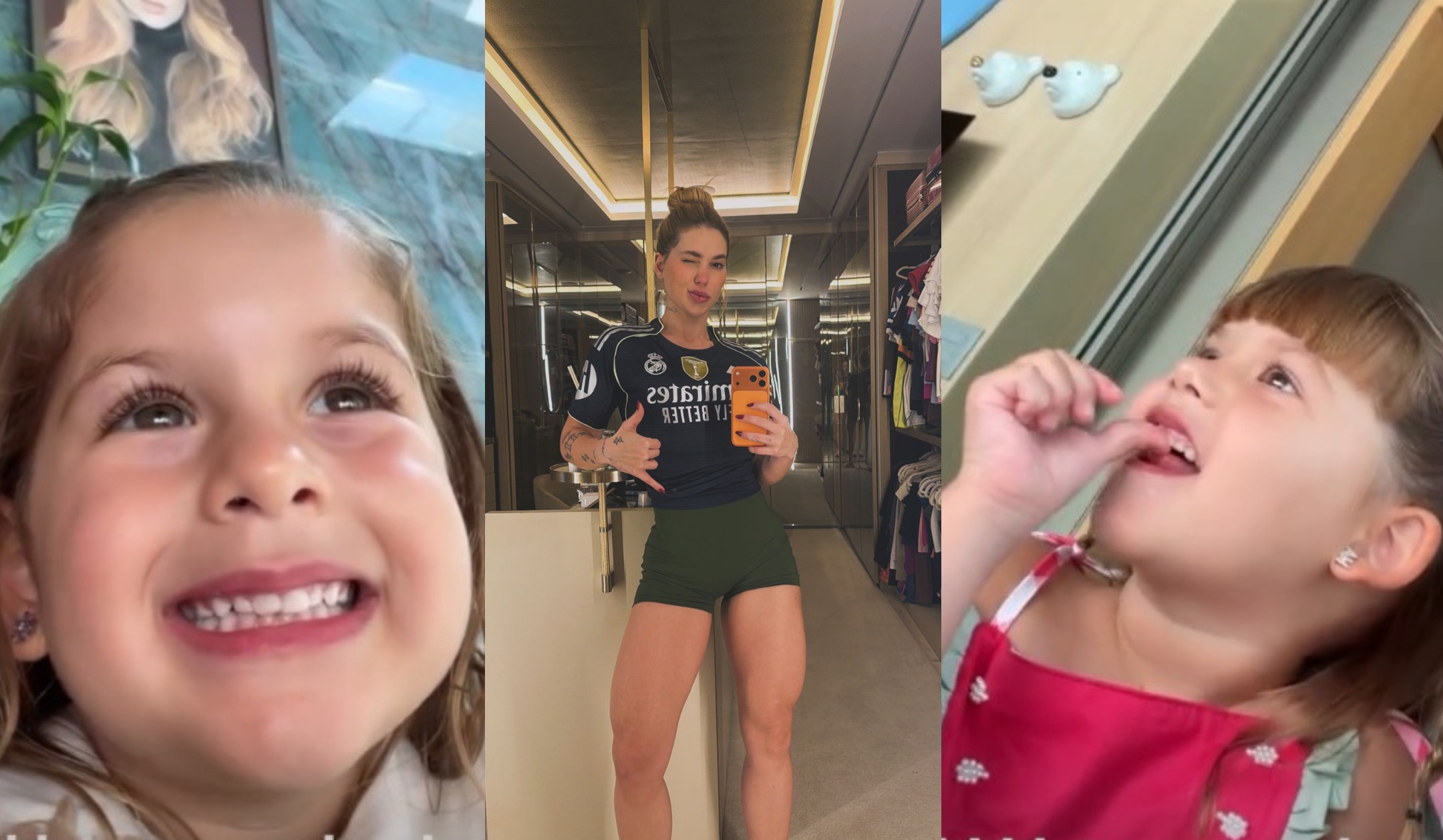 Filhas de Virginia Fonseca mostram empolgação para assistir Vini Jr. em campo: 'Jogo do Vini'