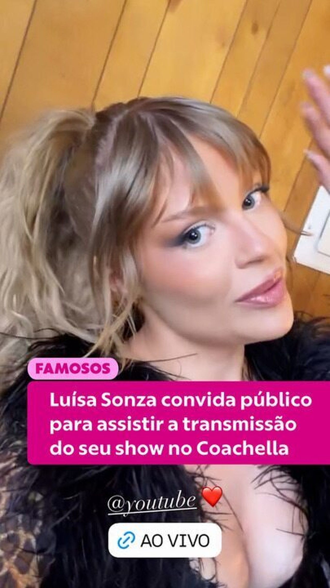 Luísa Sonza aposta em look preto com animal print para show no Coachella 2026