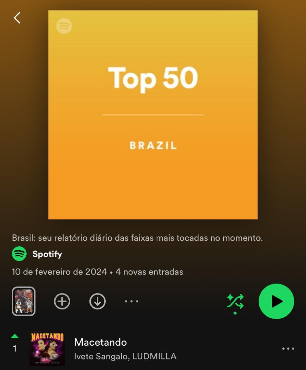Spotify Top 10 Brasil - 04/01/2024 semana 1 #spotify