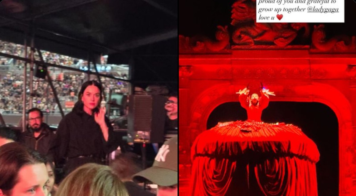 Katy Perry curte show de Lady Gaga no México e não economiza elogios: 'Orgulhosa de você'