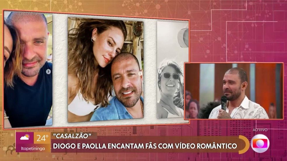 Diogo Nogueira se declara para Paolla Oliveira — Foto: Globo
