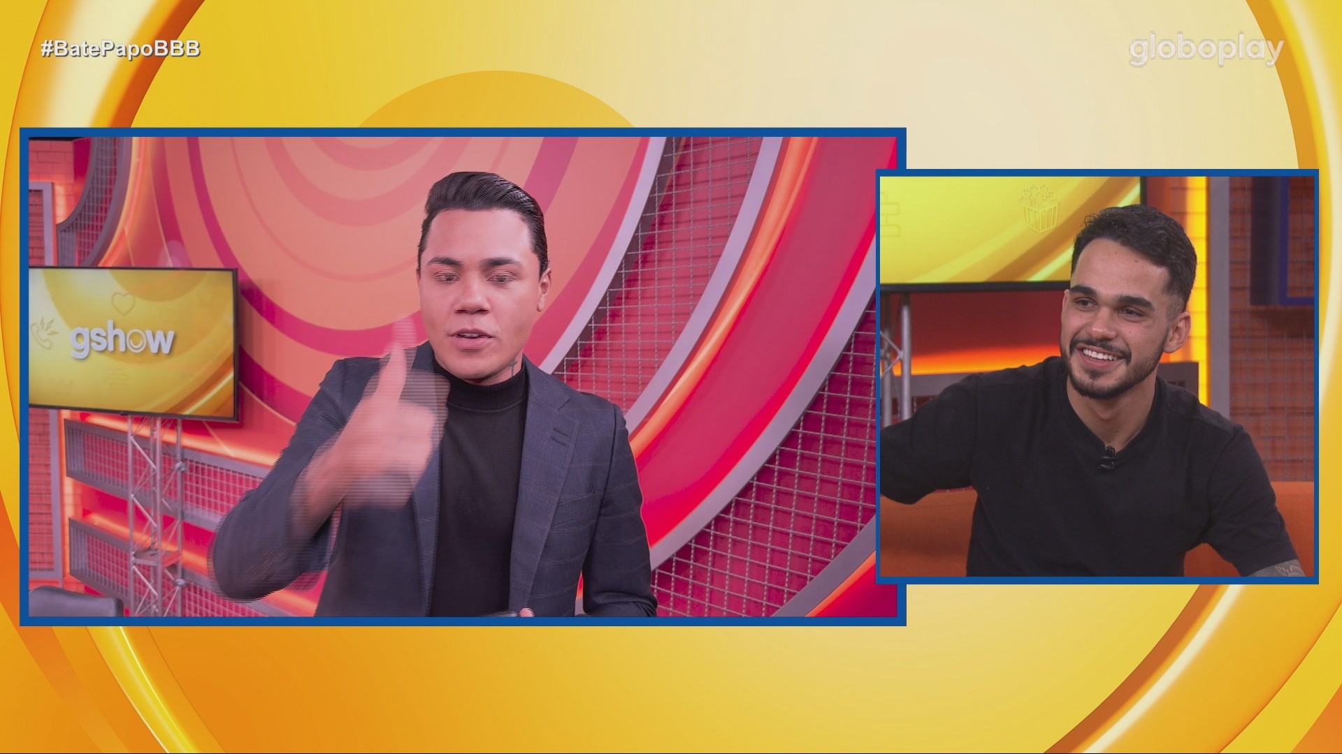 No Bate-Papo BBB, Felipe Araújo avalia cantoria de gêmeos e convida: 'Bora cantar uma música juntos'