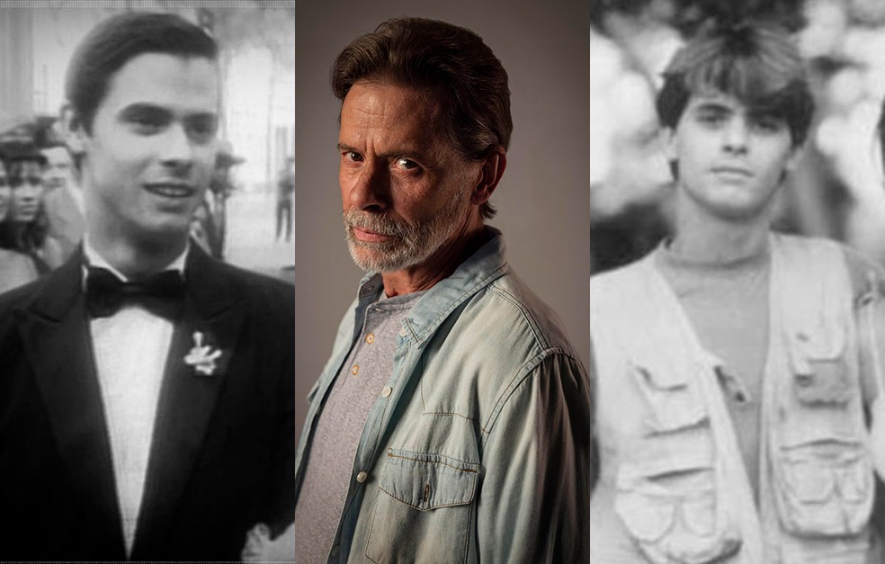 Marcos Winter em três momentos: na novela Vida Nova, em Tudo Por Uma Segunda Chance e em Pantanal — Foto: Globo e IMDb