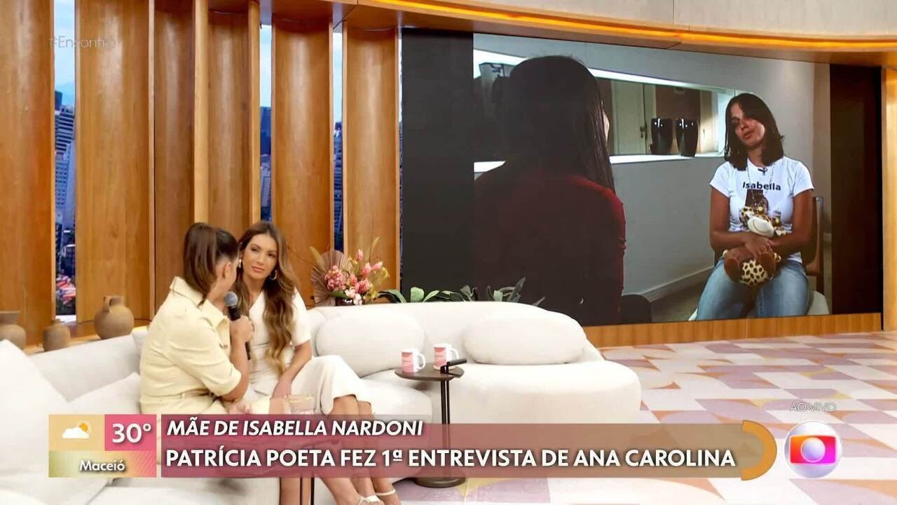 Patrícia Poeta se emociona com reencontro com Ana Carolina Oliveira ...