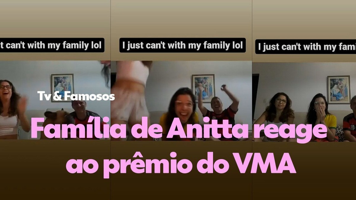 Família de Anitta reage ao prêmio do VMA