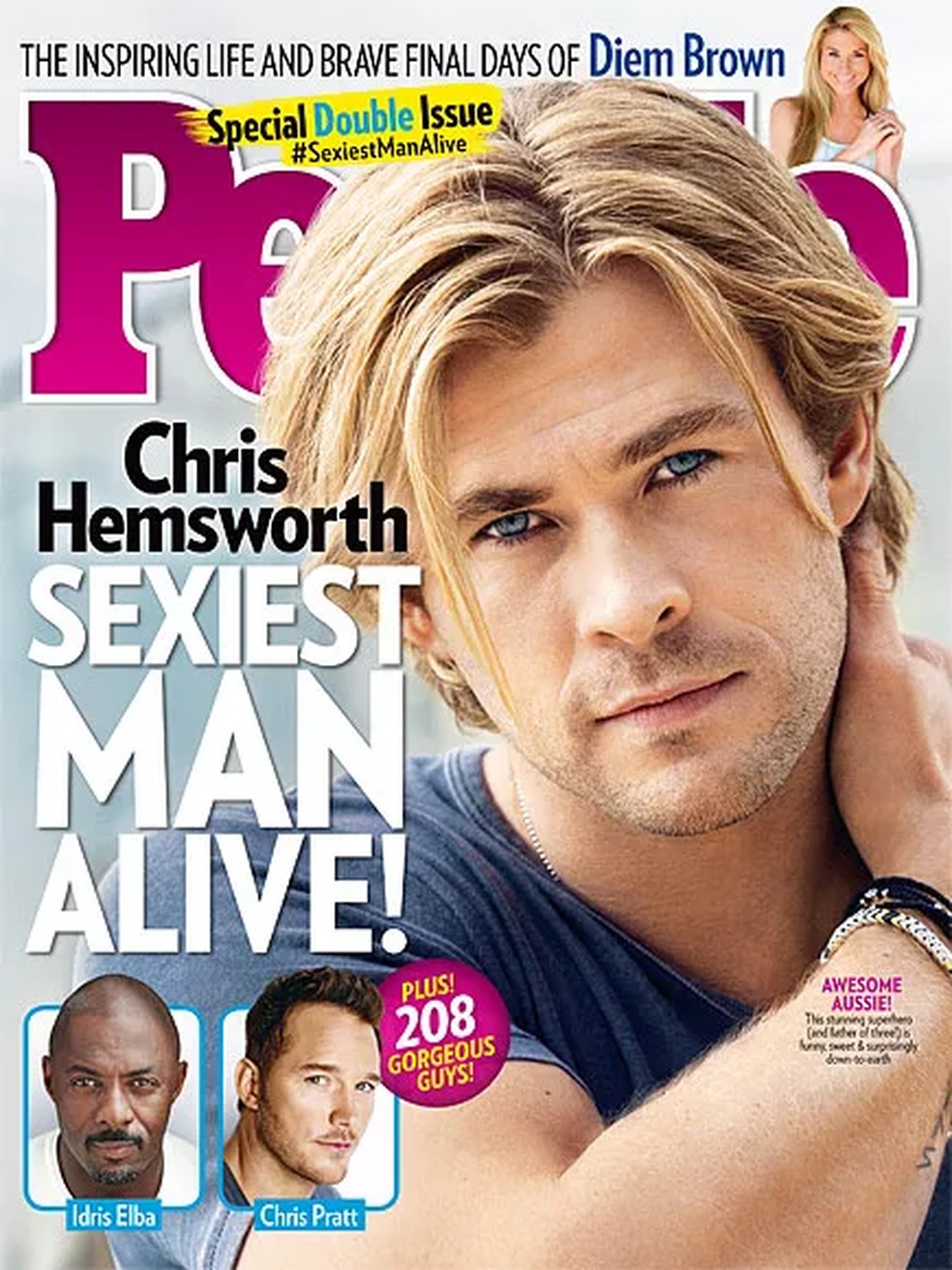 Chris Hemsworth foi eleito homem mais sexy em 2014 — Foto: divulgação