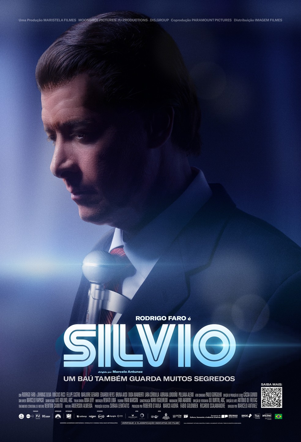 Pôster do filme 'Silvio', cinebiografia de Silvio Santos, protagonizado por Rodrigo Faro — Foto: Reprodução/X/Imagem Filmes