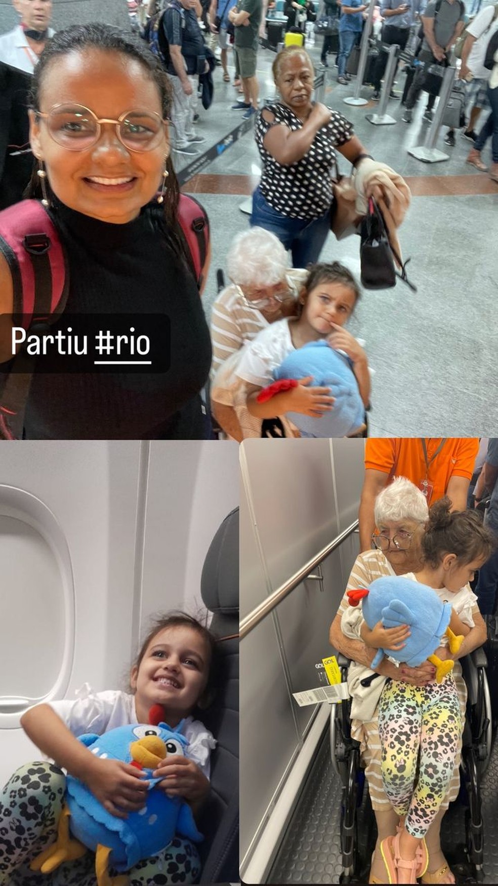 Vencedora do Quem Quer Ser Um Milionário faz primeira viagem de avião com a avó: 'Mais nervosa do que ela' — Foto: Instagram