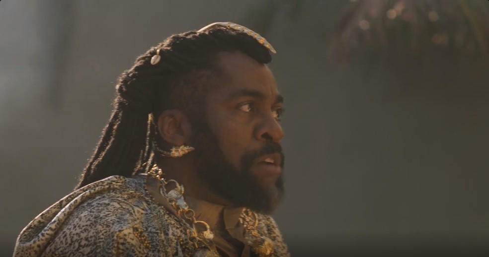 Jendal ordenará que Binta apague o fogo — Foto: Reprodução/TV Globo