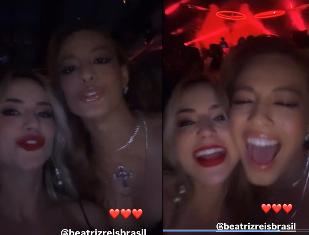 Gabi Martins e Bia Brasil na festa de João Silva — Foto: Reprodução/Redes sociais