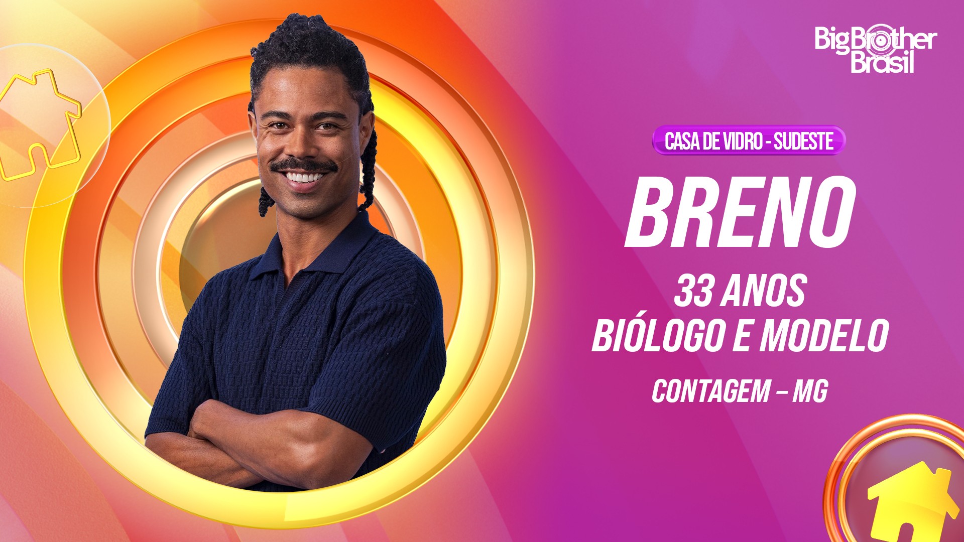 Breno está na Casa de Vidro do Sudeste e disputa vaga no BBB 26: conheça
