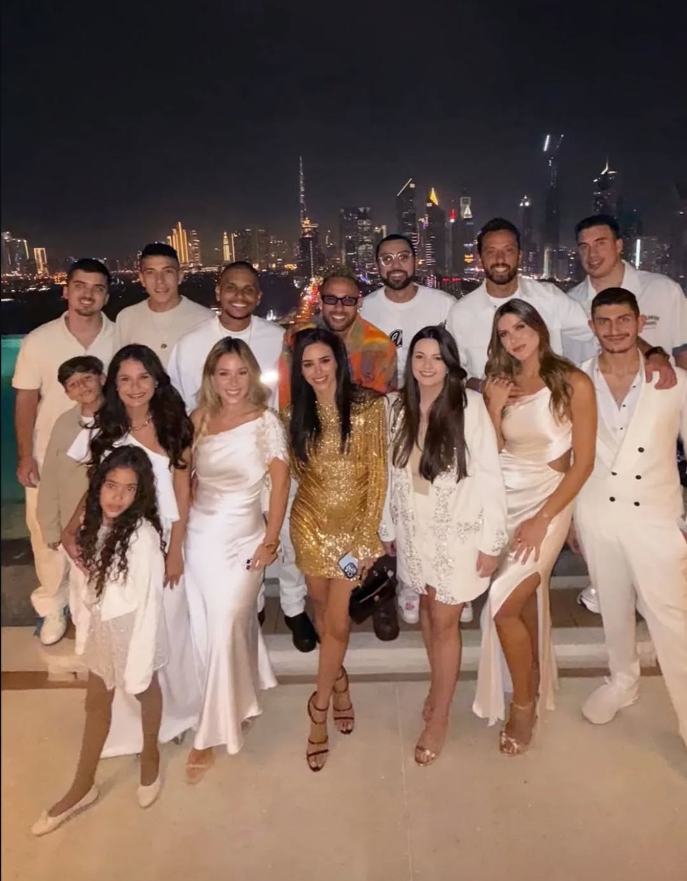 Bruna Biancardi, Neymar e Mavie: Ano Novo em Dubai — Foto: Reprodução/Redes Sociais