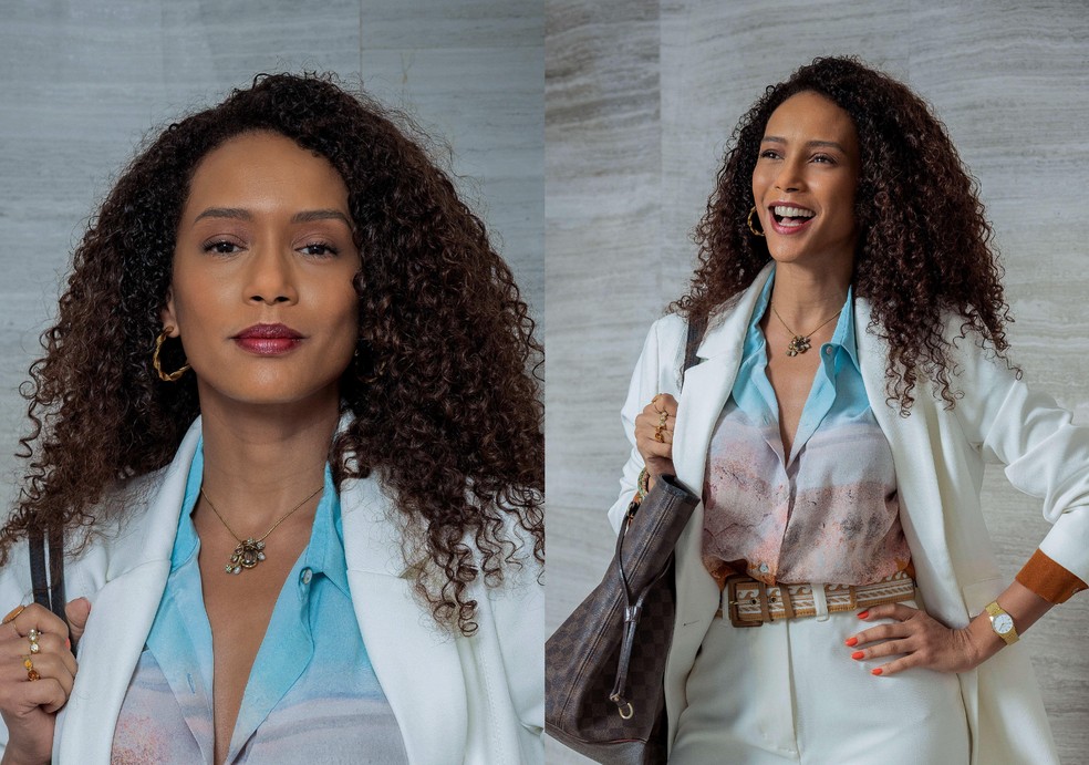 Raquel adota novo visual, em Vale Tudo — Foto: TV Globo/ Fábio Rocha