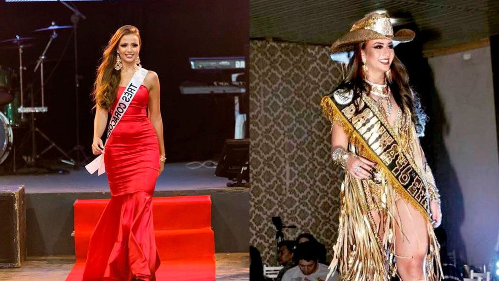 Duda Corrêa participou de concursos — Foto: Reprodução/Facebook e Divulgação