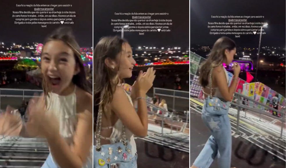 Filha de Jorginho após polêmica com Chappell Roan — Foto: Reprodução/Redes sociais