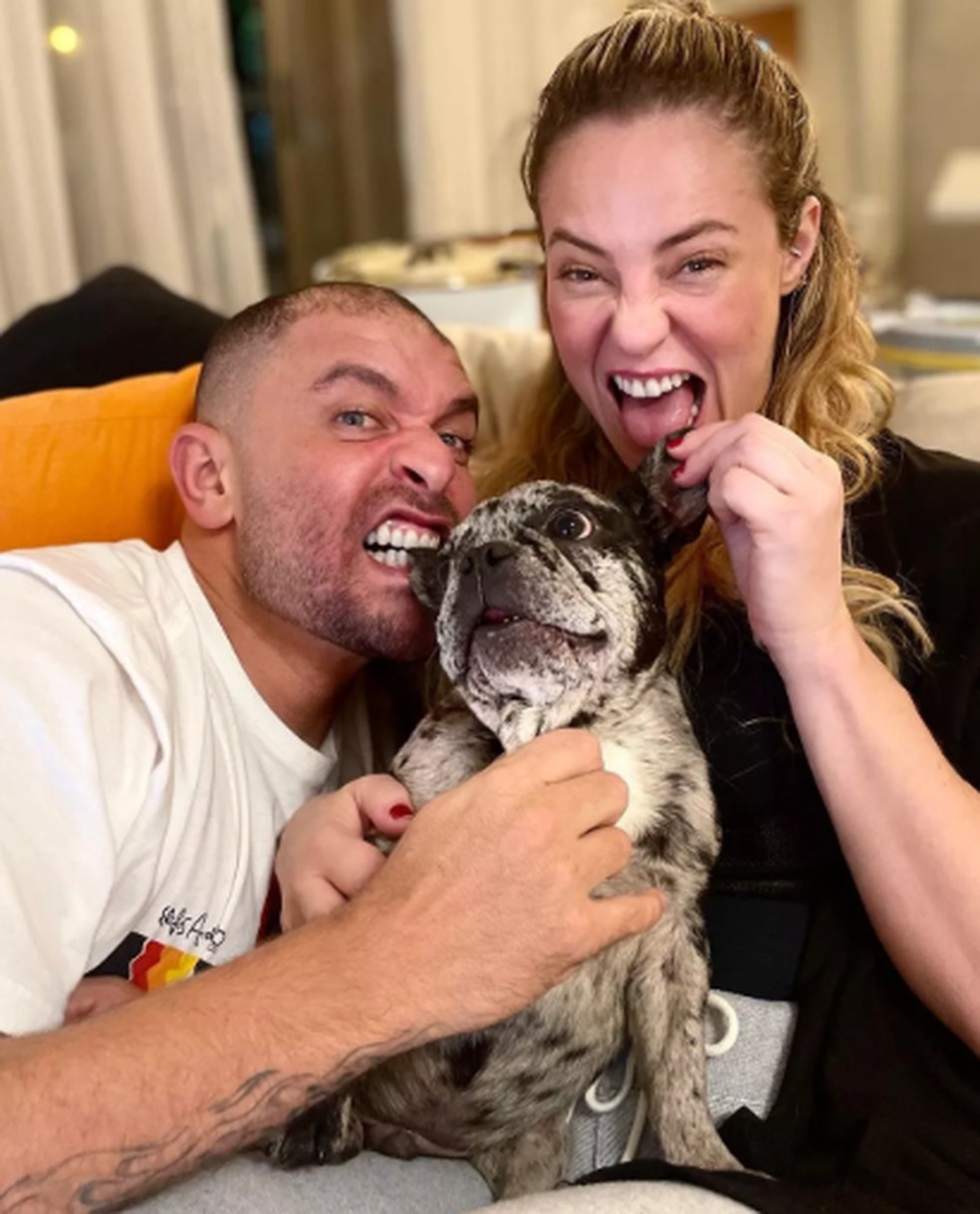 Diogo Nogueira e Paolla Oliveira adotaram um cachorro — Foto: Reprodução do Instagram