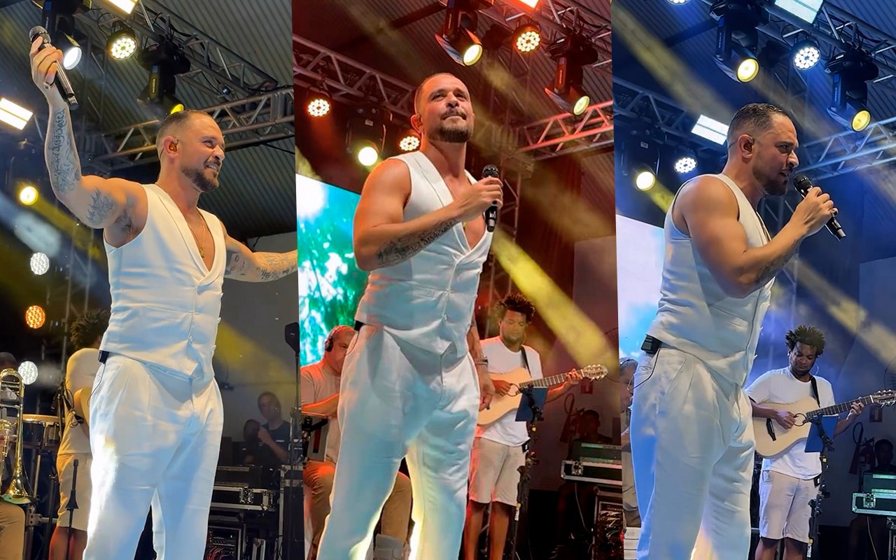 Diogo Nogueira faz primeiro show após anunciar término de namoro com Paolla Oliveira