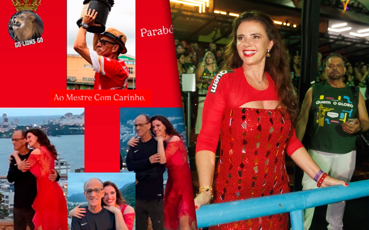 Luma de Oliveira parabeniza Mestre Ciça pela vitória da Viradouro