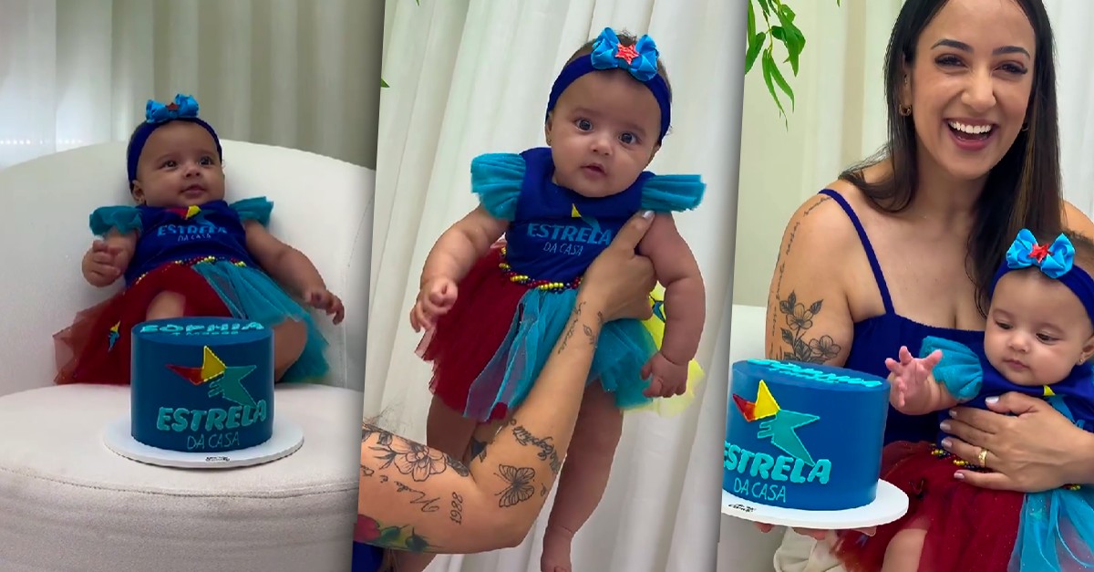Filha de Sudário celebra 4 meses com tema inspirado no Estrela da Casa; veja como ficou!