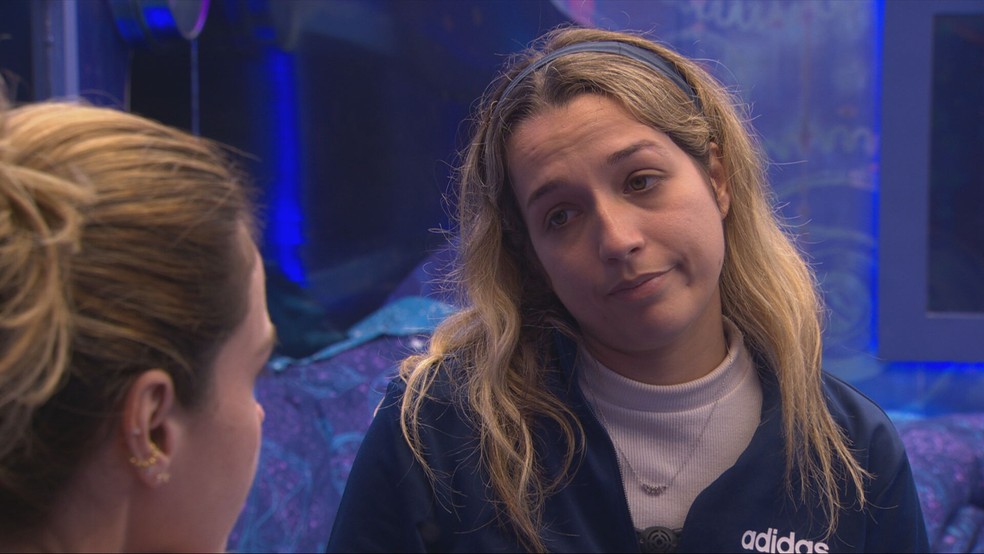 Samira comenta que Jonas Sulzbach está com 'medo' no BBB 26 — Foto: Globo