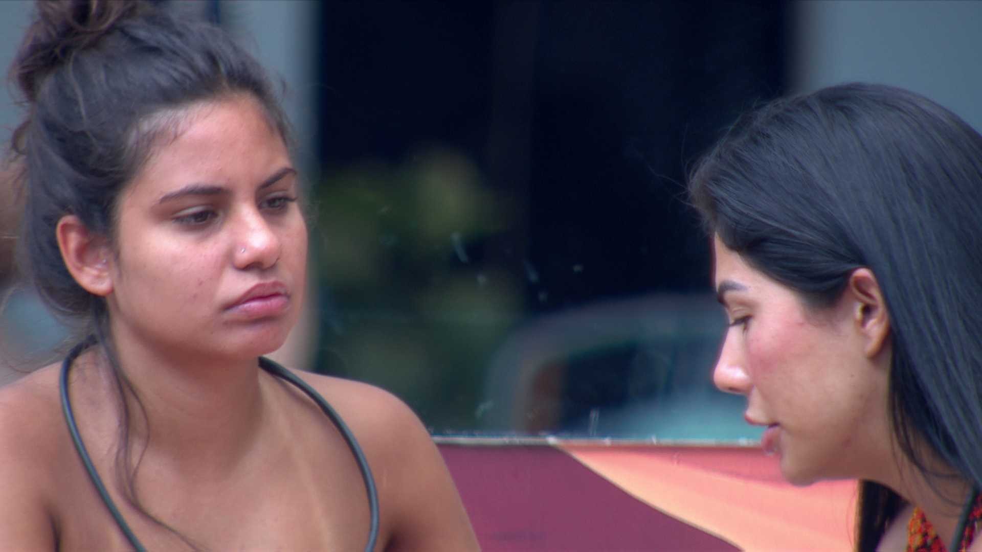 Gabriela desabafa com Marciele sobre grupo no BBB 26: 'Me enganaram que sou prioridade'