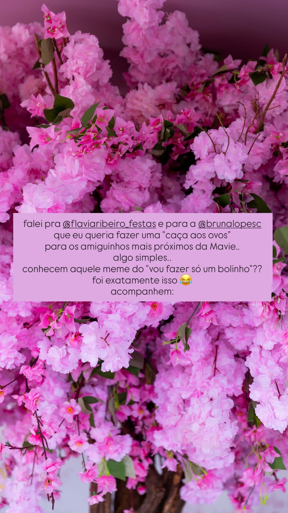 Bruna Biancardi faz festinha com tema de Páscoa para a filha Mavie: 'Algo simples' — Foto: Reprodução/Instagram