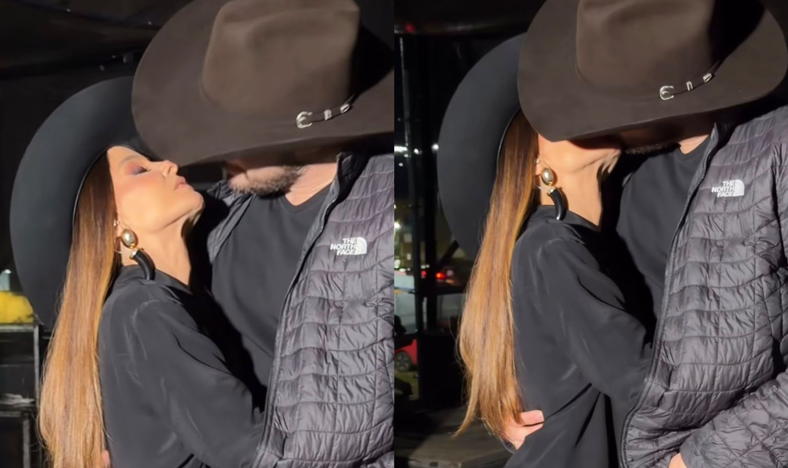 Maiara trocando beijo com o namorado nos bastidores de show em Minas Gerais