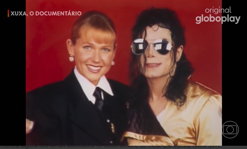 Xuxa e Michael Jackson — Foto: Globo