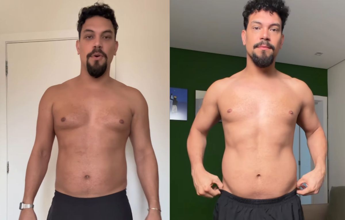 Ex-BBB Vinicius Nascimento mostra antes e depois de perder 10kg